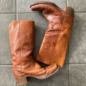 Vintage Frye Campus Cognac Boots 9D